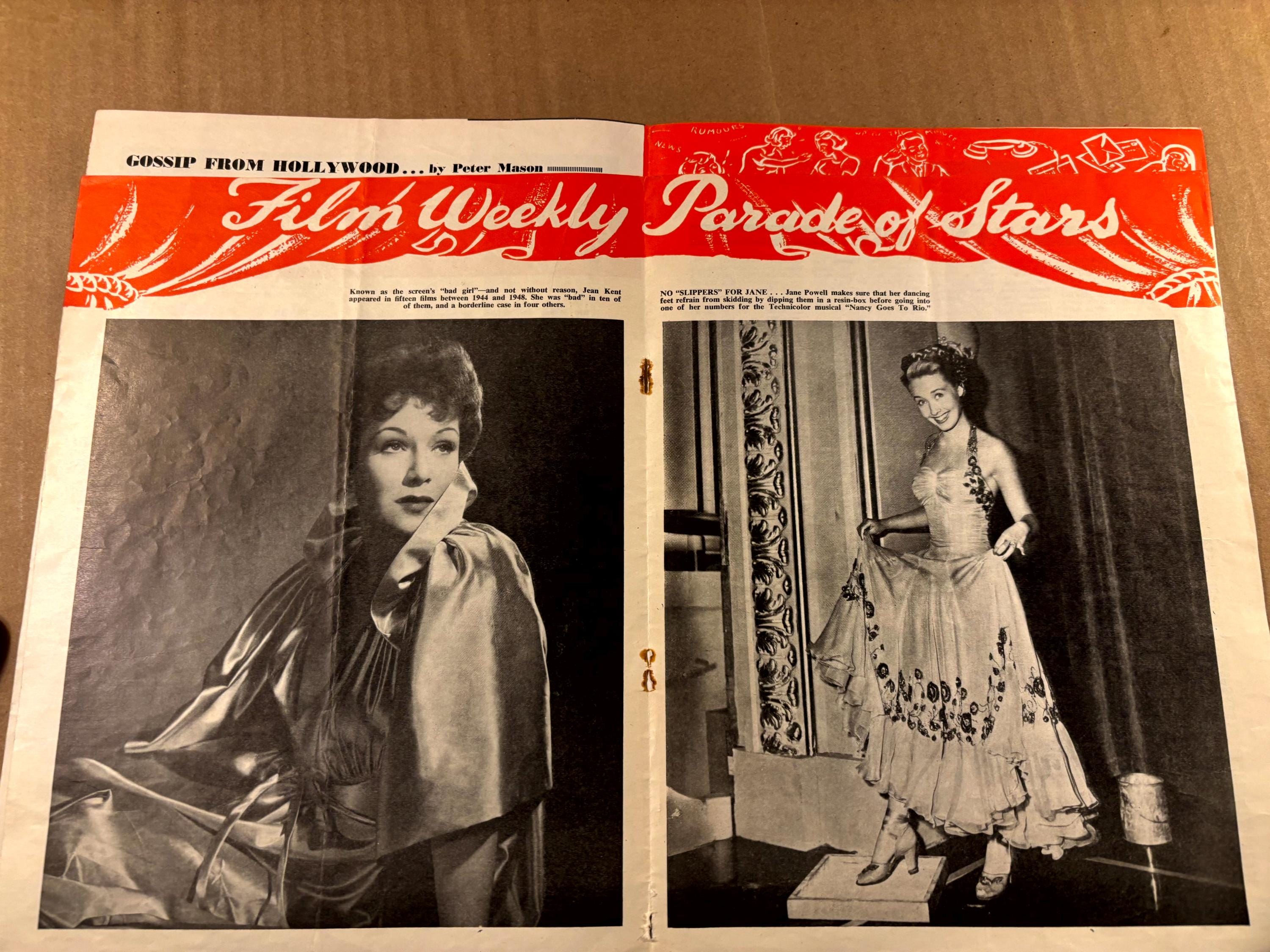 イングリッド・バーグマン直筆サイン入り1950年英国雑誌『カサブランカ