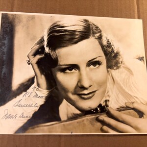 Irene Dunne Rzadka Bardzo Wczesna Autografowana 7/9 Zdjęcie 30s Love Affair