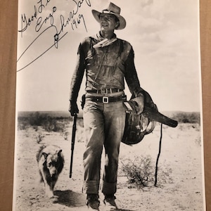 John Wayne Very Rare Autographed 7/9 Photo &#39;69 True Grit