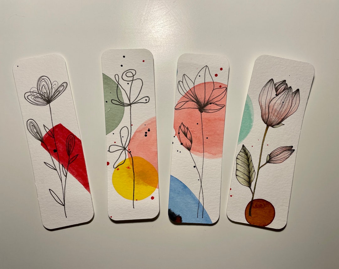 100 Blatt Aquarell Lesezeichen 300g - Naturweißes Aquarellpapier 15x5cm Mit Loch