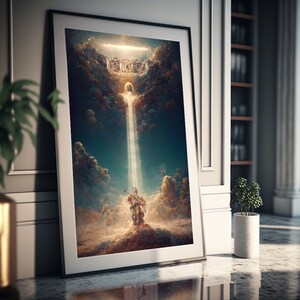 Spiritual poster of ''Gate of Heaven'' An Artistic Behavior religious poster by Marcus Wall print Bible verse poster Wall art image 9