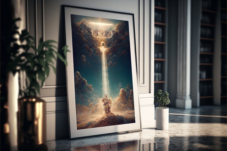 Spiritual poster of ''Gate of Heaven'' An Artistic Behavior religious poster by Marcus Wall print Bible verse poster Wall art image 9