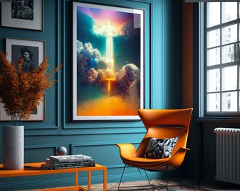 Spiritual poster of ''World of Colors'' | An Artistic Behavior religious poster by Marcus | Wall print | Bible verse poster | Wall art