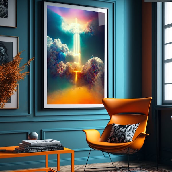 Spiritual poster of ''World of Colors'' | An Artistic Behavior religious poster by Marcus | Wall print | Bible verse poster | Wall art