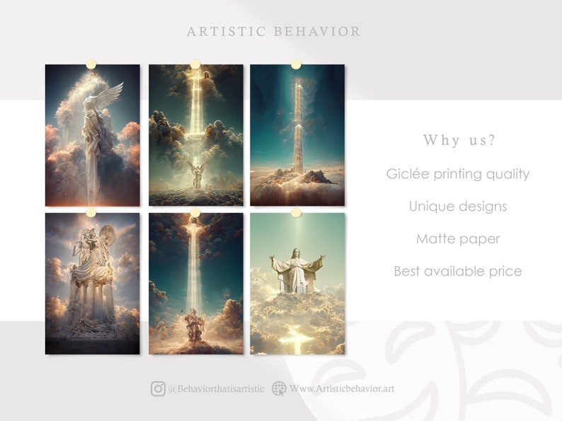 Spiritual poster of ''Gate of Heaven'' An Artistic Behavior religious poster by Marcus Wall print Bible verse poster Wall art image 10