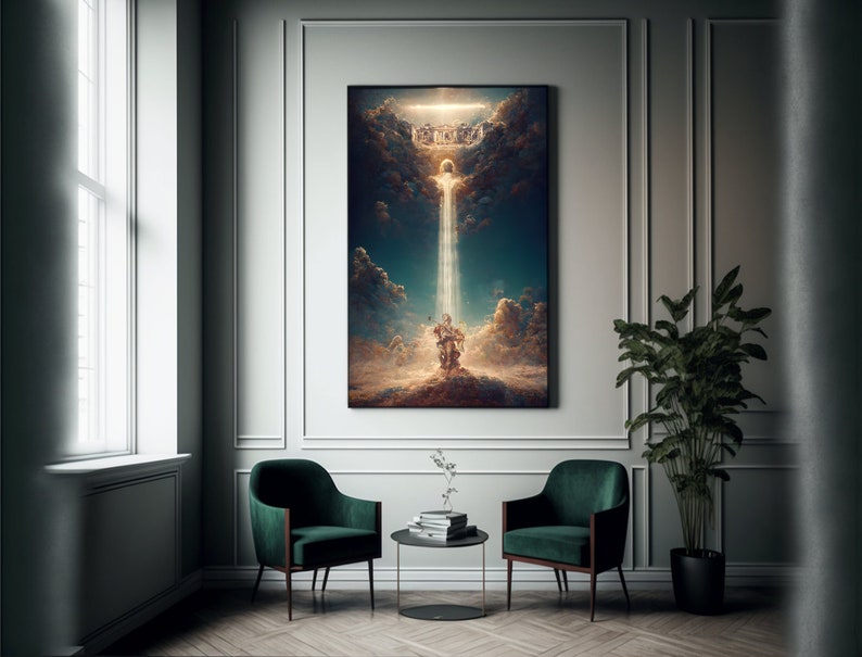 Spiritual poster of ''Gate of Heaven'' An Artistic Behavior religious poster by Marcus Wall print Bible verse poster Wall art image 6