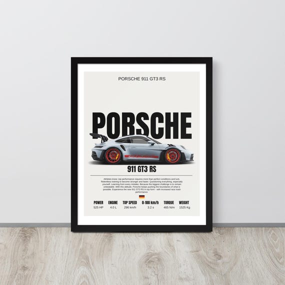 Porsche 911 GT3 RS Poster, Car, Trendy Wall Art *DIGITAL DOWNLOAD