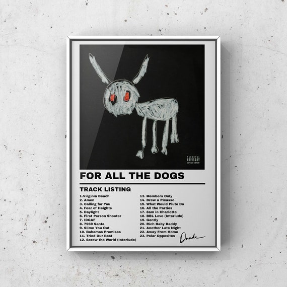 Drake for All the Dogs Poster, Music, Trendy Wall Art