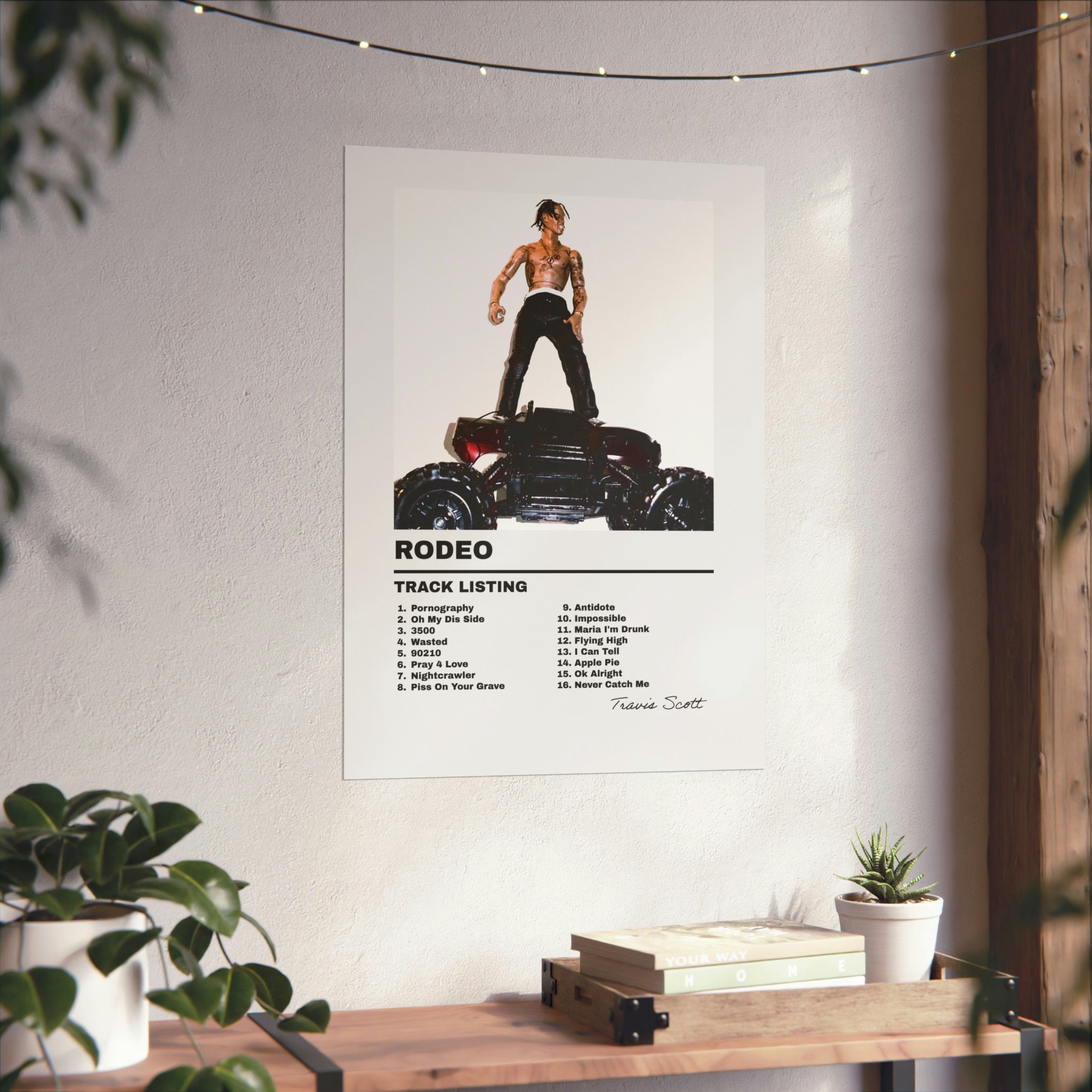 XUPUE Lot De 6 Affiches Travis Scott – Utopia, Rodeo, Astroworld, Couvertures Albums Iconiques 20.3x30.5 Cm, Sans Cadre, Déco Chambre Hip-Hop
