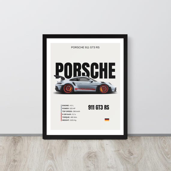 Porsche 911 GT3 RS Poster, Car, Trendy Wall Art *DIGITAL DOWNLOAD