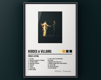 Cartel de Metro Boomin Heroes & Villains, música, arte de pared de moda *DESCARGA DIGITAL*