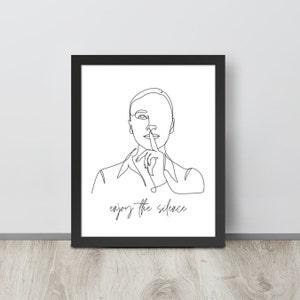 Enjoy The Silence (White) Poster, Trendy Wall Art Print *DIGITAL DOWNLOAD*