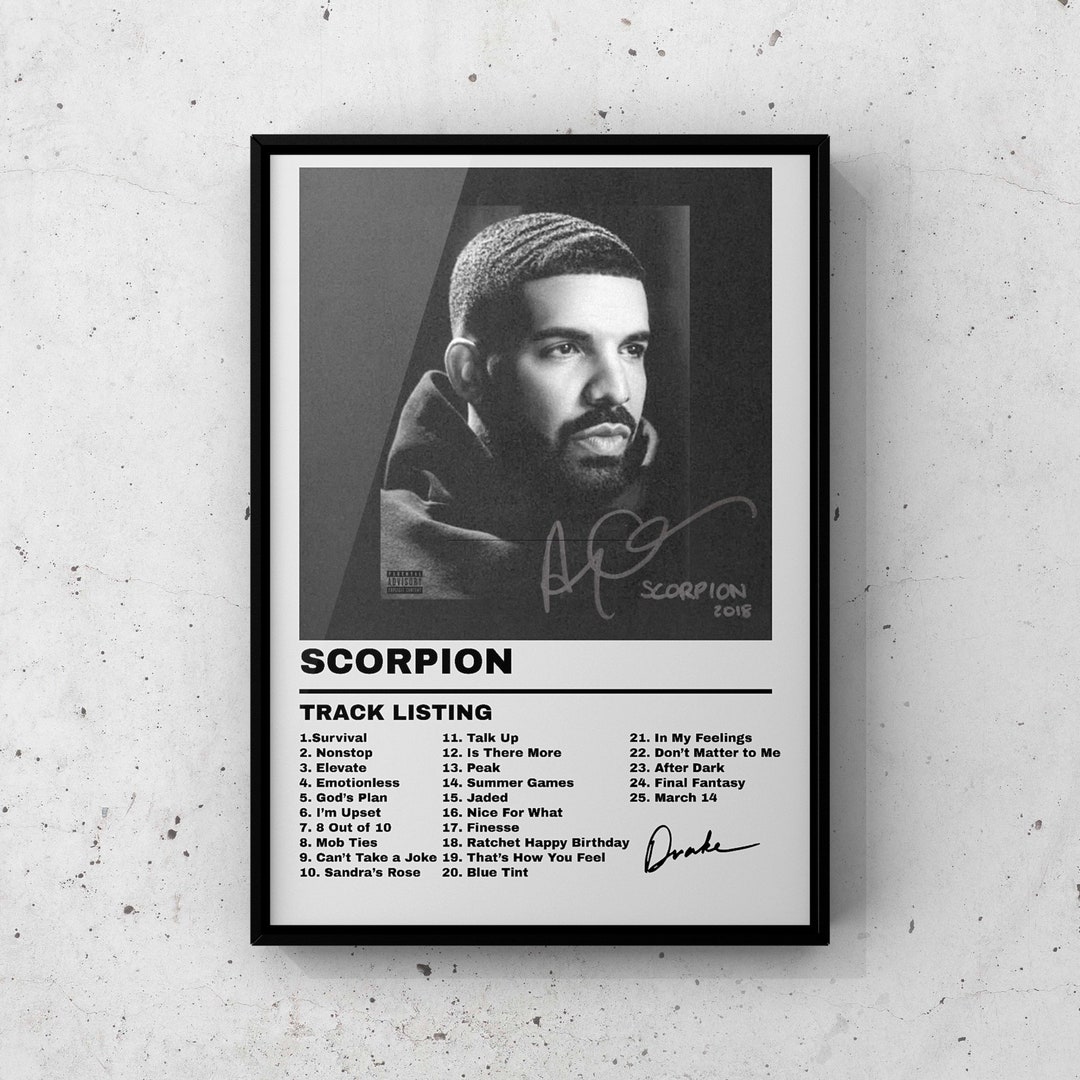 Drake Scorpion Poster, Music, Trendy Wall Art *DIGITAL
