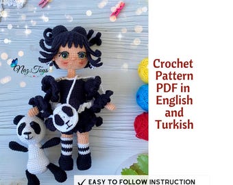 Crochet Angel Doll Pattern: Fairy, Tinkerbell, Panda (PDF Pattern)