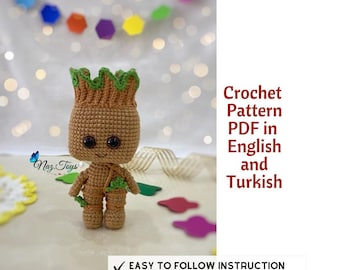 Baby Groot Crochet Pattern: Treeman Doll (English PDF)