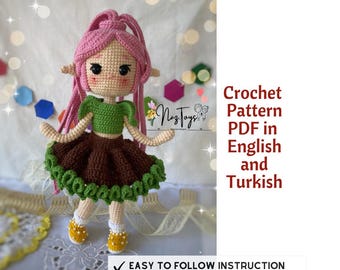 Crochet Elf Doll Pattern: Amigurumi Princess Doll (PDF)