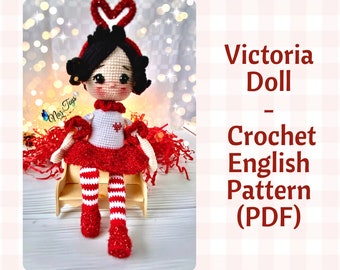 Amigurumi Crochet Doll Pattern English Pdf, Amigurumi doll, Amigurumi pattern, Crochet, Crochet doll,valentine doll, easy crochet pattern