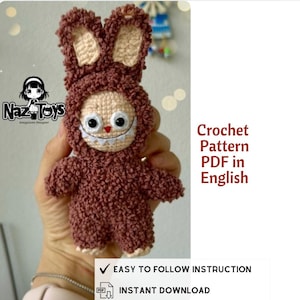 Crochet Labubu, Labubu Easy, Easter Labubu, Labubu Pattern, Labubu Pdf, Monster Labubu, Cute Labubu, Labubu Keychain, Handmade Labubu, Diy,