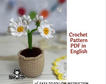 Easy Crochet Daisy Pattern: Beginner-Friendly Flower Tutorial (PDF)