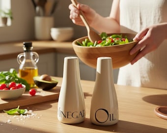 Oil & Vinegar cruets dispenser HomeCentre Medium size ceramic 6x2.5”