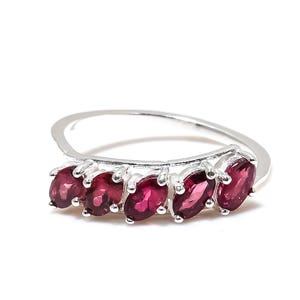 Pink Tourmaline Sterling Silver Ring | October Birthstone Jewelry