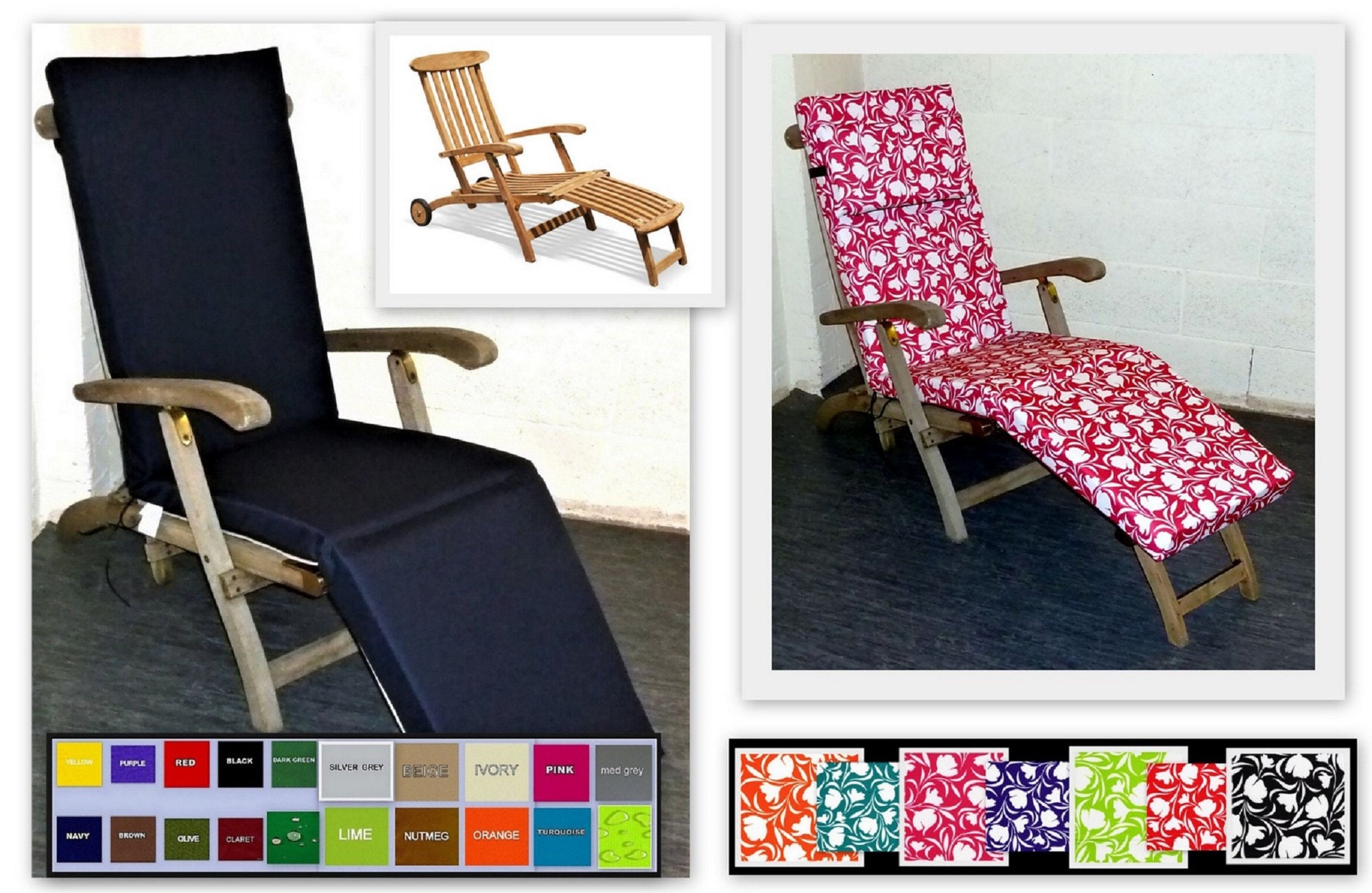 Steamer chair online cushions argos