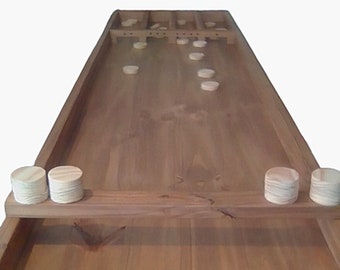 Dutch billiard table, handmade artisanal sjoelbak jakkolo wood