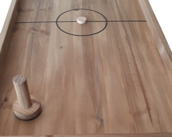 Table De Hockey Sur Air OSHYLE – Mini Format MDF, 2 Palettes, 2 Rondelles, Ventilateur Intégré – Jeux En Famille