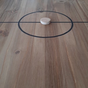 Air hockey bois table à glisser jeu du palet 120 par 50 cm idéal pour faire la fête entre amis et en famille, artisanal, fait main image 5