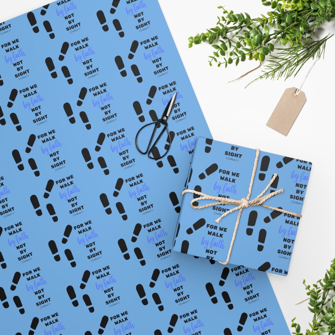 Jesus Wrapping Paper Rolls Walk by Faith Corinthians Children - Etsy