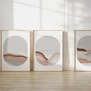 Salmo 57 Set di 3/ Christian Wall Print, Christian Home Decor, Stampato e spedito, Modern Christian Decor, Christian Decor Gift