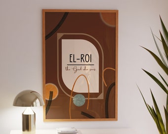 EL-ROI Christian Wall Art: Abstract Home Decor Print