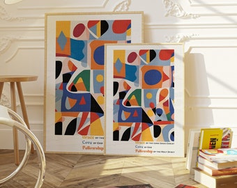 Christian Wall Art Print: Modern Abstract Decor
