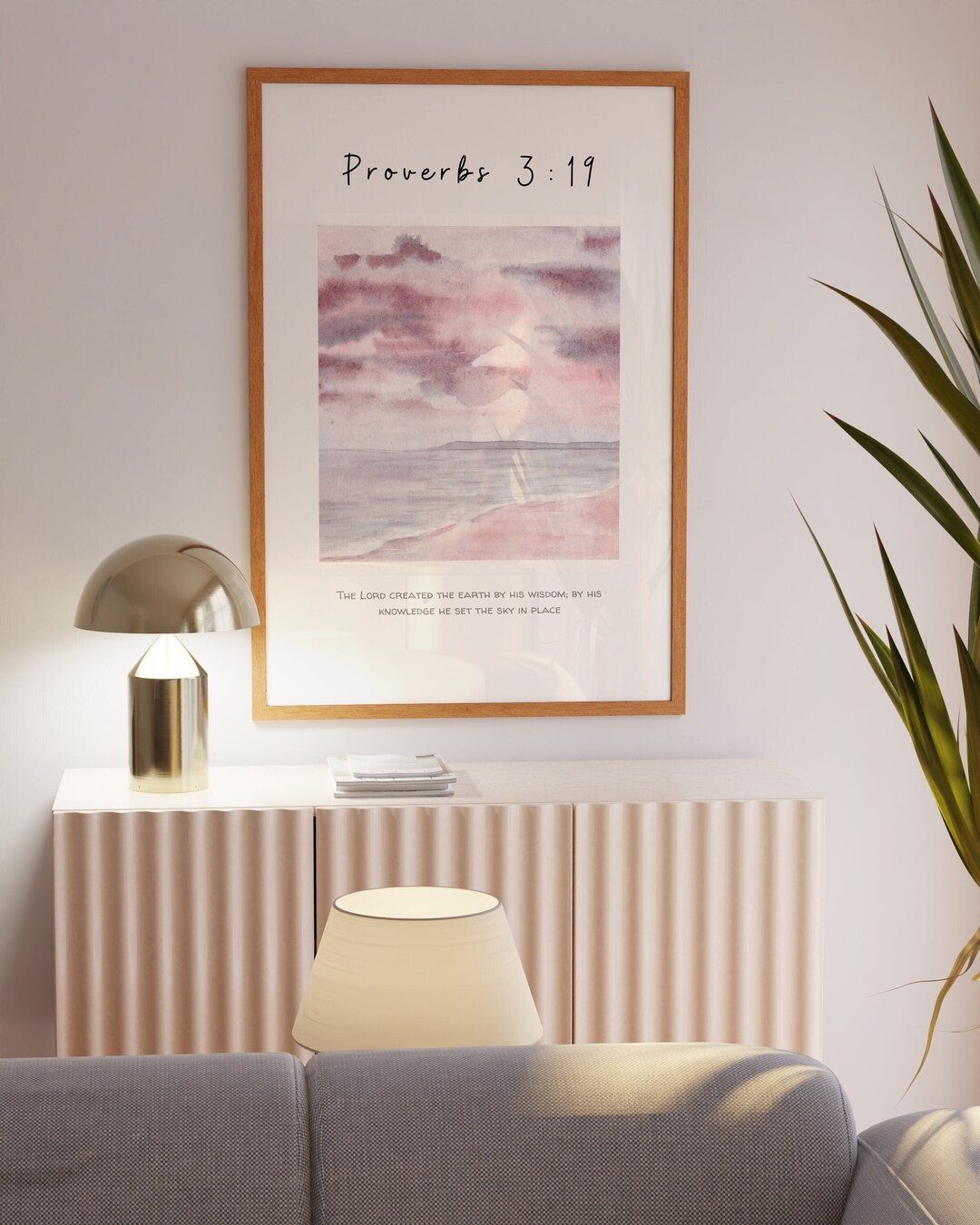 Proverbs 3:19 Christian Wall Art | Modern Scripture Print - Etsy
