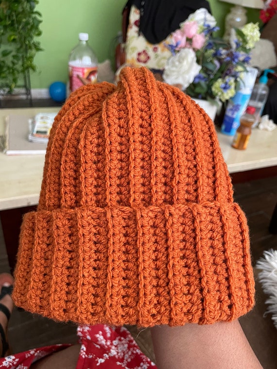 Crochet Ribbed Beanie