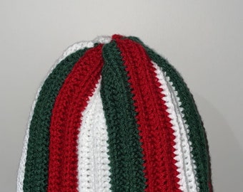 Multi Color Crochet Ribbed Beanie