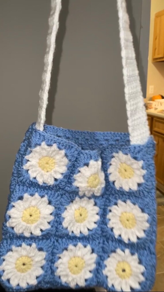 Square Daisy Tote Bag