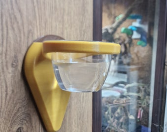 Cuenco de agua montado en la pared para reptiles, PLA impreso en 3D, desmontable, biodegradable, GTP, Vivarium