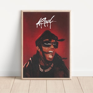 Playboi Carti Poster I Playboi Carti Album Poster Druck Wandkunst I Playboi Carti Whole Lotta Red Poster I Wandkunst I DIGITAL PRINT