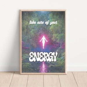 Energy Spiritual Quote Poster, Meditation Print, Spiritual Reminder Poster, Raising Vibrations Poster, Spiritual Wall Art, DIGITAL DOWNLOAD