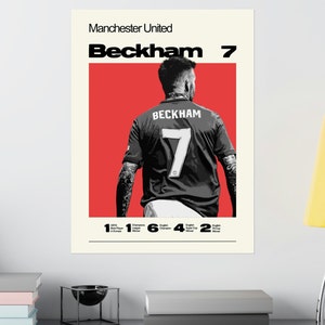 David Beckham Poster, England Football Print, Soccer Gifts, Sports Poster, Soccer Player Poster, Soccer Wall Art, Gift Sport Posters