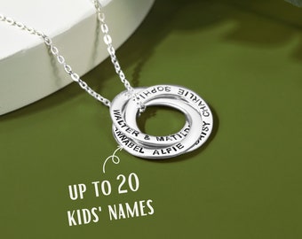 Cadeau fête des mères - cadeau fête des mamans pour maman - cadeau d'anniversaire de nounou - collier bague fête des mères - cadeau maman fête - collier pour maman - 3 bagues