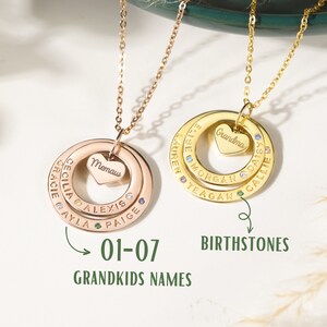 Sterling Silver Family Name Necklace – Personalized Birthstone Jewelry