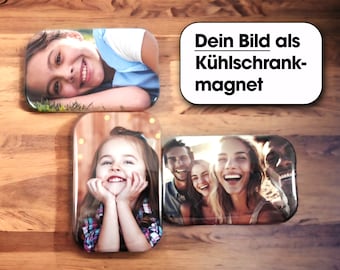 3x Kühlschrankmagnete mit Deinem Motiv! Individueller Kühlschrankmagnet personalisiert, für Hochzeit, Geburtstag oder als Kundengeschenk