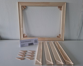 Listones tensores para pintar lienzo Barra camilla 45mm Listones tensores de madera para bastidor sin lienzo, Bastidor de madera para pintar lienzo, tela de lienzo.