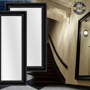 Elegant and sturdy mirror Matteo matt black
