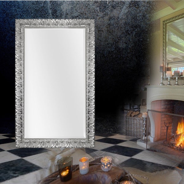 Miroir baroque tendance Sergio Cristal argent