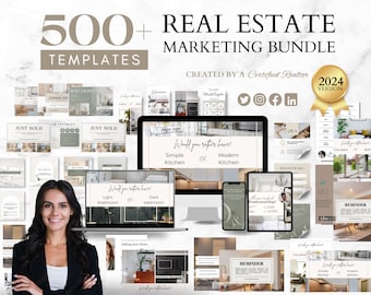 Real Estate Social Media Templates, Real Estate Social Media Bundle, Realtor Marketing, Branding Package, Branding Kit, Real Estate branding