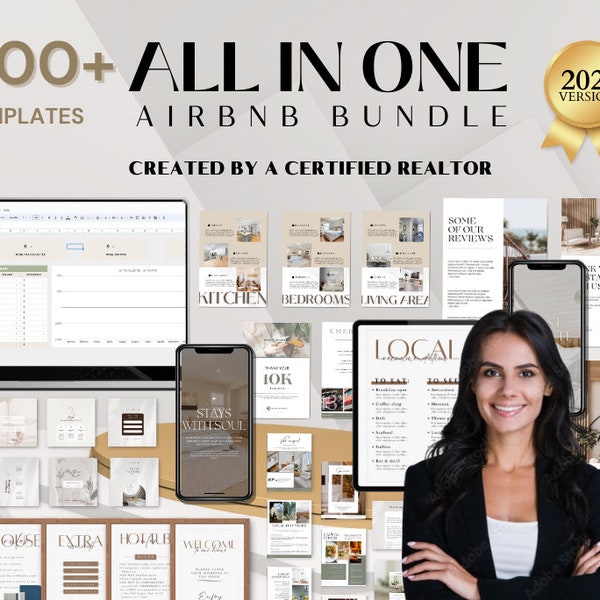 Airbnb Template, Airbnb Host Bundle, Branding Kit, Door Hanger Svg, Airbnb Welcome Book, Google Sheets, Airbnb Signs, Digital Products