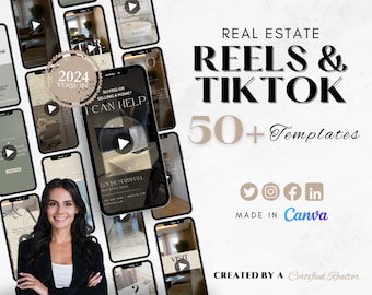 Real Realty Reels Bundle, Immo Social Media, Canva Templates, Branding Paket, Realtor Marketing, Digitale Produkte